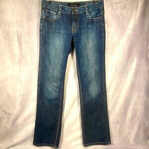 Calvin Klein Jeans Women's Size 8 Lean Bootcut Dark Wash Flap Pocket EUC